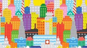Betrete die Stadt der Farben, hier erwarten dich sehr viele Überraschungen! Versuche dieses künstlerische und verpixelte Thema auf deiner Startseite und vergiss all deine Sorgen! Dieses Thema verfügt über personalisierte Farbtöne!