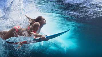 If you like water and surf you should definitely try the Underwater Surf theme on your homepage! The Underwater Surf theme comes with its own personalized color set!